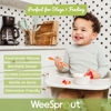Picture of WeeSprout Silicone Baby Spoons - First Stage Infant Feeding Utensils With Soft-Tip, Bendable Kitchenware for Parent & Self-Feeding, Ultra-Durable, Dishwasher Safe, Travel Case, Set of 3