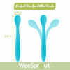 Picture of WeeSprout Silicone Baby Spoons - First Stage Infant Feeding Utensils With Soft-Tip, Bendable Kitchenware for Parent & Self-Feeding, Ultra-Durable, Dishwasher Safe, Travel Case, Set of 3