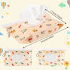 Picture of FEBSNOW 2 Pack Baby Wipes Dispenser, Portable Refillable Wipe Holder Baby Wipes Container Travel Wipes Case Reusable Wet Wipes Pouch (Dinosaur, Car)