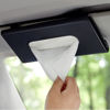 Picture of HZAZF Car Tissue Holder, Upgraded Version Hanging Tissue Holder for Car, Premium PU Leather Car Tissue Holder Visor for Universal Auto, Easy Use (Black)