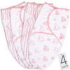 Picture of Biloban Baby Swaddles 0-3 Months for Girls, Baby Swaddle, Newborn Swaddle, Cotton Swaddle Blanket, Newborn Essentials, Lovely Pink Print, 4 Pack