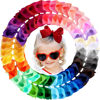 Picture of Oaoleer 40 Colors 4 Inch Hair Bows Clips Grosgrain Ribbon Bows Hair Alligator Clips Hair Barrettes Hair Accessories for Girls Toddler Infants Kids Teens Children (4inch 40color)