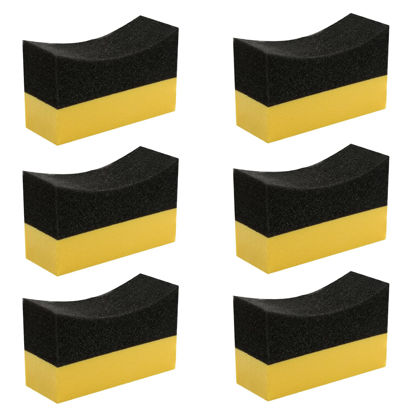 Picture of Unlorspy 6 Pcs Tire Applicator Dressing Shine Sponge, Tire Dressing Applicator Pads, Color Polishing Sponge for Car Glass, Painted Steel & Porcelain