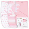 Picture of Mama Cheetah Baby Swaddle Blanket, Swaddle Wrap for Infant (0-3 Month), Adjustable Newborn Swaddle Set, 3 Pack Soft Organic Cotton, Pink