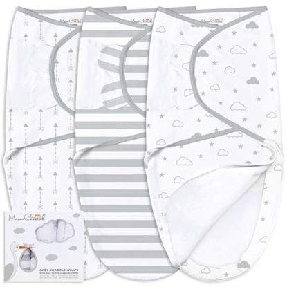 Picture of Mama Cheetah Baby Swaddle Blanket with Zipper, Newborn Swaddle Sack, Baby Swaddles Sleep Sack 4-7 lbs, Baby Swaddle Wrap with Easy Change Zipper for Baby Boy & Baby Girl, 3-Pack