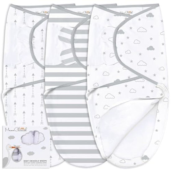 Picture of Mama Cheetah Baby Swaddle Blanket with Zipper, Newborn Swaddle Sack, Baby Swaddles Sleep Sack 4-7 lbs, Baby Swaddle Wrap with Easy Change Zipper for Baby Boy & Baby Girl, 3-Pack