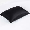 Picture of NTBAY Zippered Silk Satin Toddler Pillowcases - 2 Pack Hidden Zipper 13x18 Pillowcases - Luxury and Silky Baby Travel Pillow Covers, Black