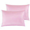 Picture of NTBAY Zippered Silk Satin Toddler Pillowcases - 2 Pack Hidden Zipper 13x18 Pillowcases - Luxury and Silky Baby Travel Pillow Covers, Light Pink