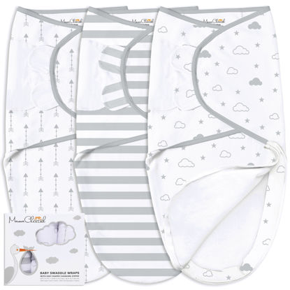 Picture of Mama Cheetah Baby Swaddle Blanket with Zipper, Newborn Swaddle Sack, Baby Swaddles Sleep Sack 3-6 Months, Baby Swaddle Wrap with Easy Change Zipper for Baby Boy & Baby Girl, 3-Pack