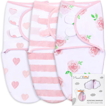 Picture of Mama Cheetah Baby Swaddle Sack, Organic Swaddle Blanket, Newborn Swaddle Sleep Sacks, Adjustable Infant Swaddle Wrap, Easy Swaddles for Boy Girl 0-3 Month, Love You