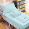Picture of NTBAY Toddler Bedding Set - 4 Piece Soft and Breathable Crib Bedding Set for Boys and Girls, Includes Quilted Comforter, Fitted Sheet, Flat Top Sheet and Envelope Pillowcase, Aqua