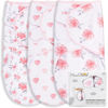 Picture of Mama Cheetah Baby Swaddle Sack, Organic Swaddle Blanket, Newborn Swaddle Sleep Sack, Adjustable Infant Swaddle Wrap, Easy Swaddles Girl 0-3 Month, Baby Essentials, Nursery Swaddling, 3-Pack, Grey/Pink