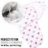 Picture of Mama Cheetah Baby Swaddle Sack 3-6 Month, Organic Cotton Swaddle Sleep Sack, Infant Swaddle Blanket Size Large, Swaddle for Large Babies, Large Swaddle Wrap, Easy Swaddles for Girl, 3-Pack, Grey/Pink