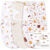 Picture of Mama Cheetah Baby Swaddle Sack, Organic Cotton Swaddle Blanket, Adjustable Swaddle Sleep Sacks, Easy Swaddles for Boy Girl 0-3 Month, Baby Essentials, 3-Pack, Sunshine & Rainbow