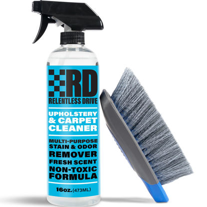 Picture of Relentless Drive Car Upholstery Carpet Cleaner & Fabric Seat Cleaner Kit (Safe for All Cars) Detailing Car Interior Set with Brush (16oz)