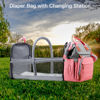 Picture of ISMGN Diaper Bag Backpack, Large Diaper Bag, Baby Bag, Multifunctional Diaper Bag, Pinkgray