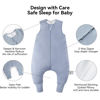 Picture of BubblePanda Rayon Made from Bamboo Toddler Sleep Sack with Feet 12-24 Months 1.0 Tog Ultra Soft Toddler Sleeping Sack 1t-2t Sleep Bag Walker Quilted Wearable Blanket with Legs 2-Way Zipper Lightweight