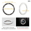 Picture of Kewucn Bling Crystal Double Rhinestone Car Engine Start Decoration Ring, Sparkling Push Start Button Sticker, Key Ignition & Knob Ring Decoration, Bling Car Interior Accessory (Bright Black)