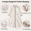 Picture of Unnivoll Baby Sleep Sack 18-24 Months 100% Cotton Long Sleeve Wearable Blanket Baby Sleep Bag with 2-Way Zipper 2 Pack 0.5 Tog Sleeping Sack for Newborn Infant