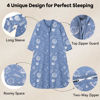 Picture of Unnivoll Baby Sleep Sack 0-6 Months 100% Cotton Long Sleeve Wearable Blanket Baby Sleep Bag with 2-Way Zipper 2 Pack 0.5 Tog Sleeping Sack for Newborn Infant