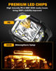 Picture of Auxbeam 4 Inch LED Pod Lights, 92W V-MAX Series Square Offroad Driving Lights With Amber DRL, 270° Spot Flood Combo Beam Side Shooter Cube Work Auxiliary Lights with Yellow Cover for Truck SUV ATV UTV