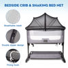 Picture of Beberoad Love Bassinet Cover Mosquito Net Cover with 2-Way Zipper Mosquito Net for Bassinet/Bedside Sleeper/Travel Crib (Black)