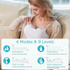 Picture of Paruu P10 Hands-Free Breast Pump Wearable, 338mmHg Strong Suction, Low Noise, 4 Modes & 9 Levels, Electric Breast Pump Portable, Smart Display, 19/21/24/28mm Insert/Flange, 2 Pack (White)