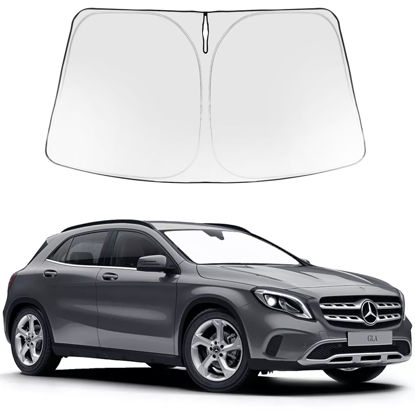 Picture of Proadsy 2024 Upgrade Windshield Sun Shade Custom Fit 2015-2020 Mercedes Benz GLA Foldable Front Sunshade Protector Sun Visor Blocks UV Rays Keep Car Cooler