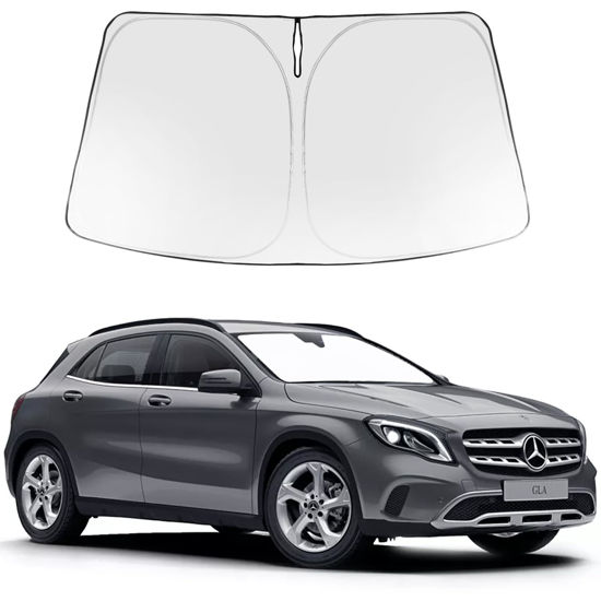 Picture of Proadsy 2024 Upgrade Windshield Sun Shade Custom Fit 2015-2020 Mercedes Benz GLA Foldable Front Sunshade Protector Sun Visor Blocks UV Rays Keep Car Cooler