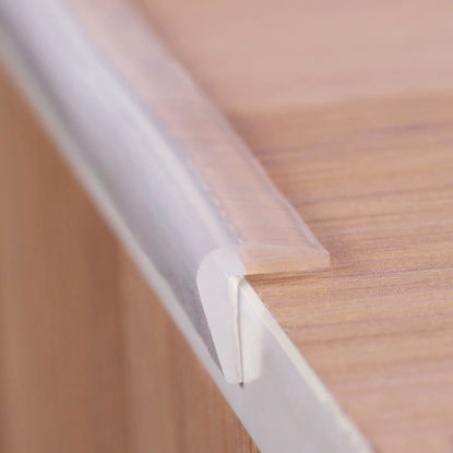 Picture of Edge Protector 100% Silicone, Baby Proofing Corners Clear Guards, Pre-Tape Adhesive Soft for Kids Safety, Child Table Cabinets Furniture Bumper (2/5x2/5 in, 6 FT)
