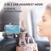 Picture of SCOVVORD Car Headrest Hidden Hook with Phone Holder, Car Seat Hooks for Purses and Bags, Universal 360° Rotation Headrest Hooks Purse Holder for Car, Car Purse Hook Holder (Gold)