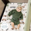 Picture of Pack n Play Sheets Fitted 2 Pack, Stretchy Ultra Soft Jersey Knit Pack and Play Sheets, Universal Fitted Portable/Mini Crib Mattresses Snug and Safe, Stylish Cars Print for Boys and Girls