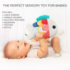 Picture of Soft Baby Sensory Toy With Tummy Time Mirror - Entertaining Fish Toy For Infants 0-6, 3-6, 6-12 Months With Rattle & Crinkle Paper - Perfect Montessori for Baby Showers & as Newborn/Infant Gift