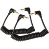 Picture of TIEDXIOY 3.5mm TRS Microphone Cable, 3.5mm to 3.5mm Audio Coiled Cable, Replacement for SC2 3.5mm TRS Mic Patch Cord for Cameras, Microphones, Recorders, Car Speakers, Audio Mixers, and More-1.7FT