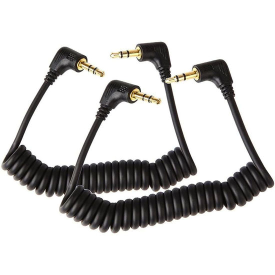 Picture of TIEDXIOY 3.5mm TRS Microphone Cable, 3.5mm to 3.5mm Audio Coiled Cable, Replacement for SC2 3.5mm TRS Mic Patch Cord for Cameras, Microphones, Recorders, Car Speakers, Audio Mixers, and More-1.7FT
