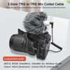 Picture of TIEDXIOY 3.5mm TRS Microphone Cable, 3.5mm to 3.5mm Audio Coiled Cable, Replacement for SC2 3.5mm TRS Mic Patch Cord for Cameras, Microphones, Recorders, Car Speakers, Audio Mixers, and More-1.7FT