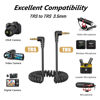 Picture of TIEDXIOY 3.5mm TRS Microphone Cable, 3.5mm to 3.5mm Audio Coiled Cable, Replacement for SC2 3.5mm TRS Mic Patch Cord for Cameras, Microphones, Recorders, Car Speakers, Audio Mixers, and More-1.7FT