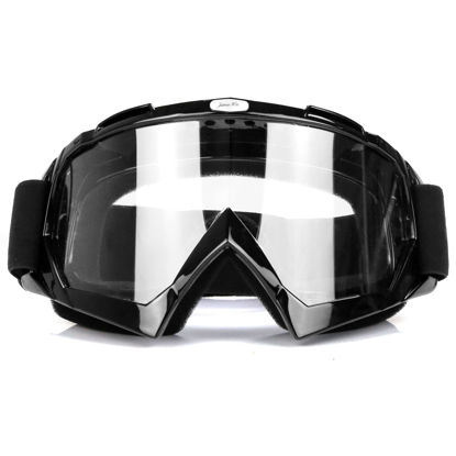 Picture of JAMIEWIN Motocross Goggles ATV Dirt Bike Motorcycle UTV MX OTG Offroad Riding Goggles Clear Lens Anti UV Dustproof Anti Fog Racing Skiing Goggles for Men Women Youth Kids
