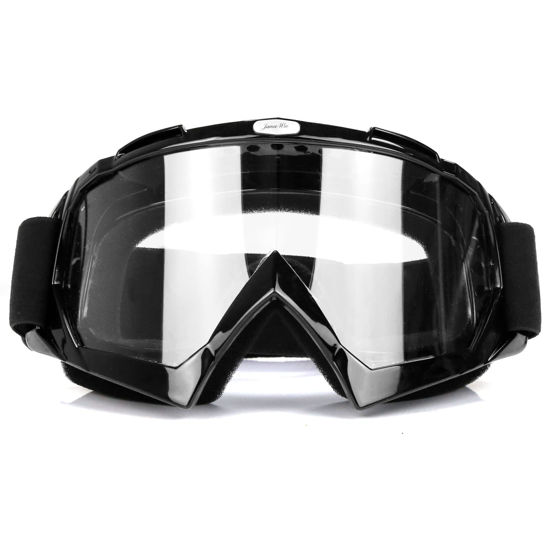 Picture of JAMIEWIN Motocross Goggles ATV Dirt Bike Motorcycle UTV MX OTG Offroad Riding Goggles Clear Lens Anti UV Dustproof Anti Fog Racing Skiing Goggles for Men Women Youth Kids