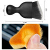 Picture of Blilo 2PCS Car Interior Detailing Brush with Dust Cover, Auto Soft Hair Cleaning Brushes, Scratch Free Curved Dirt Collectors, for Dashboard Air Conditioner Vents Leather Computer (Black/White/2PCS)