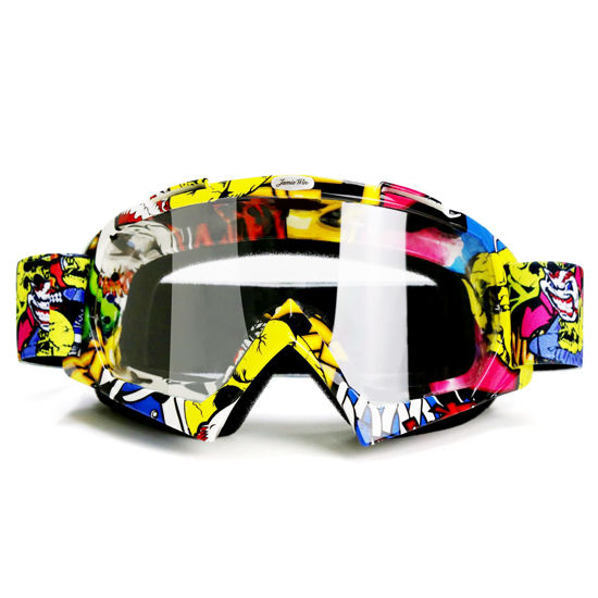 Picture of JAMIEWIN Motocross Goggles ATV Dirt Bike Motorcycle UTV MX OTG Offroad Riding Goggles Anti UV Dustproof Anti Fog Racing Skiing Goggles for Men Women Youth Kids