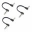 Picture of M MAKA Flat Low Profile Guitar Patch Cable 6 inch for Effects Pedals, 1/4 inch Right-Angle, Black, 3-Pack New Version