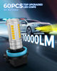 Picture of Marsauto H8 H11 Yellow Fog Light Bulb, 10000LM H9 H16 Yellow Fog Lights, 360° Illumination 600% Brightness Strong Penetration, 2024 New Upgraded 60 Pcs CSP Chips H8 Fog Bulb for Car, Truck, Pack of 2