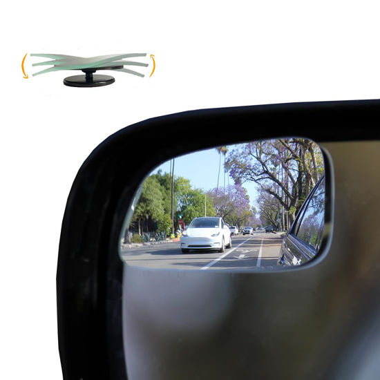Picture of Blind Spot Mirrors for Cars - by Safe View Company - Change Lanes Confidently - Made from Real Convex Glass - Long Lasting - Easy Peel & Stick (Falcon), SVCBAME23