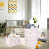 Picture of CLOCOR Pink Laundry Basket,Waterproof Nursery Hamper for Baby Girl ,Collapsible Storage Baskets for Girls Bedroom,Kids Toys Storage Bin,Room Decor,Gift Basket（Pink Butterfly