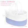 Picture of ABenkle X-Large Diaper Caddy Organizer, Cotton Rope Nursery Baby Basket, Changing Table Organizer for Baby Diaper Storage, Diaper Nursery Storage Bin for Baby Stuff, Baby Shower Gifts for Boys, Blue