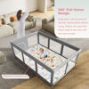 Picture of Large Baby Playpen with Mat, 74" ×50", Large Baby Play Yards Indoor & Outdoor, Sturdy Safety Baby Play Pen with Soft Breathable Mesh, Toddlers Play Pen with Anti-Slip Base, Mat Included