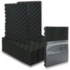 Picture of BXI Soundproofing Closed Cell Foam - 8 Pack Self-adhesive 16'' X 12'' X 1'' Thickened Egg Crate Sound Proof Foam - Acoustic Foam Panels Great for Noise & Thermal Insulation (Black)