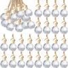 Picture of BBTO 50 Pcs Hanging Car Air Freshener Diffuser Bottles Empty Glass Perfume Bottle Pendant for Essential Oils Fragrance Aromatherapy Ornament (Clear, Round Diamond)