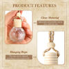 Picture of BBTO 50 Pcs Hanging Car Air Freshener Diffuser Bottles Empty Glass Perfume Bottle Pendant for Essential Oils Fragrance Aromatherapy Ornament (Clear, Round Diamond)